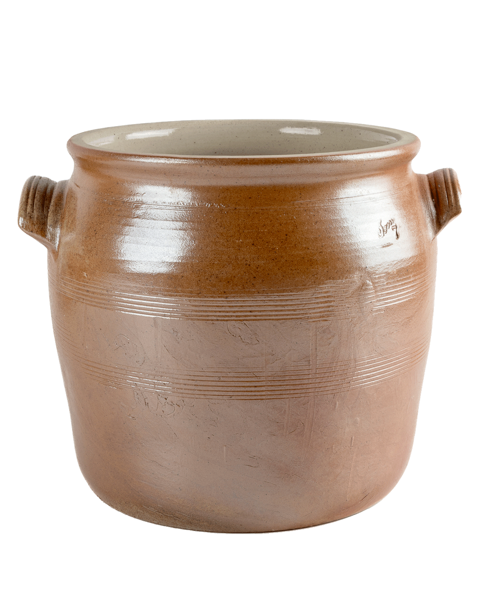 Vintage French Salt-Glazed Barrel Crock, Bonny sur Loire, view 11