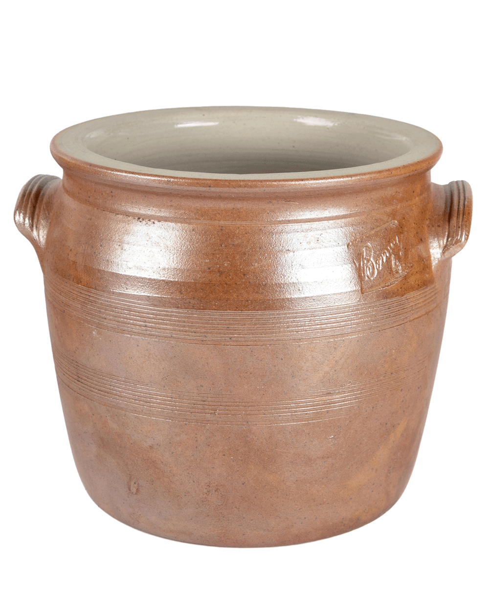Vintage French Salt-Glazed Barrel Crock, Bonny sur Loire, view 14