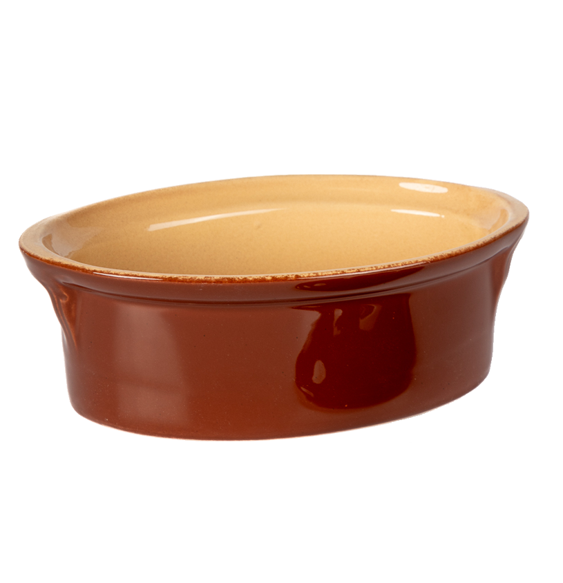 Vintage French Lidded Oval Baking Dish, view 6