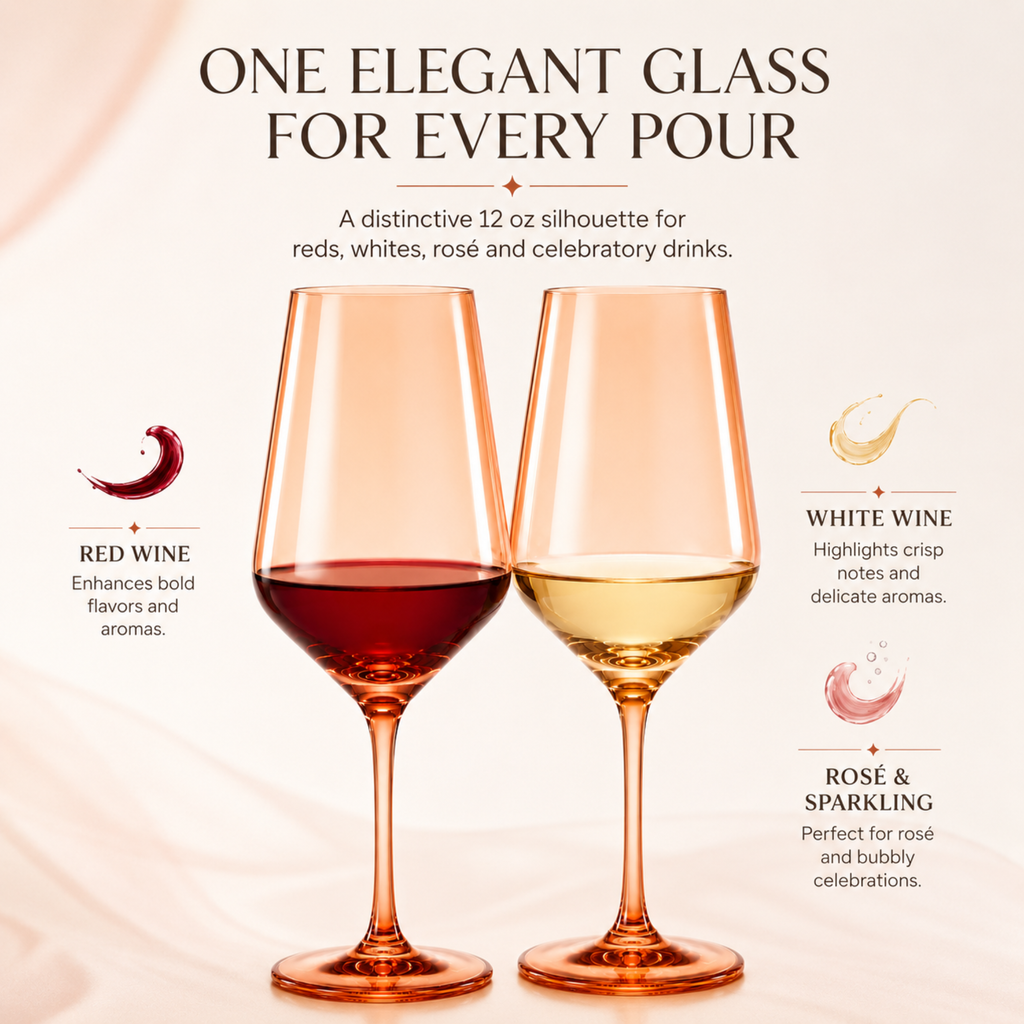 Tonal Stemmed Wine Glasses, Burnt Orange, Set of 2, view 7