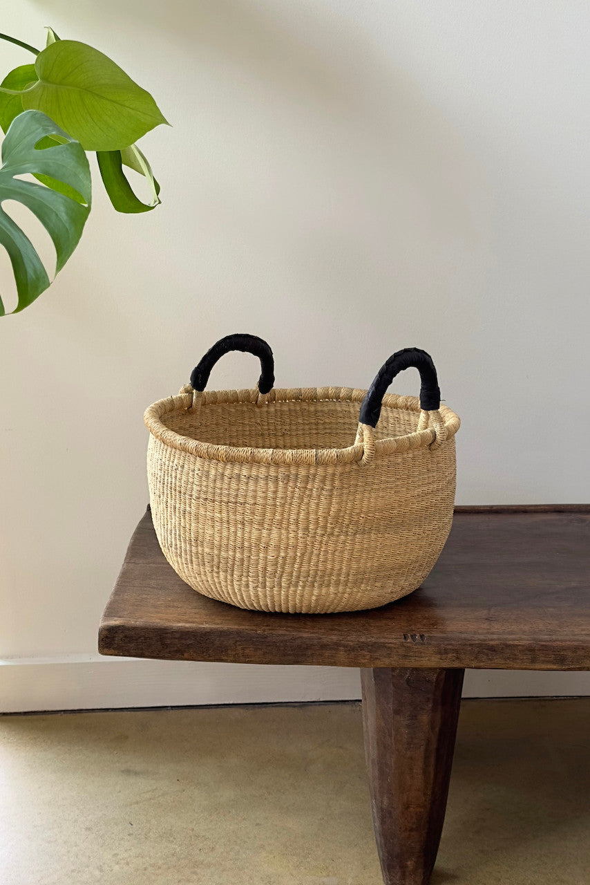 Plump Handwoven Everything Basket, Natural
