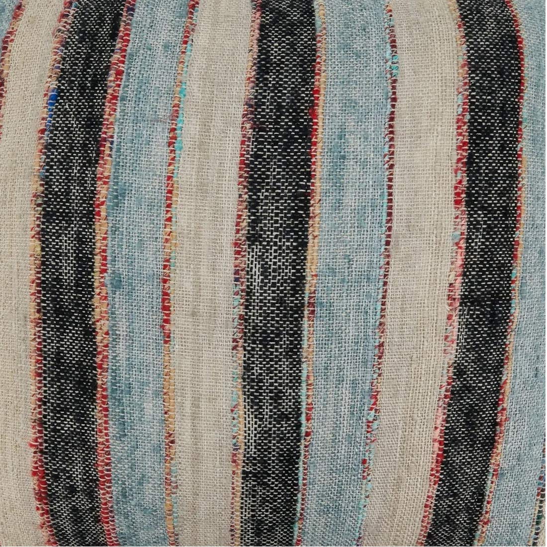 Chindi Striped Fringe Pillow Cover, Four Colors