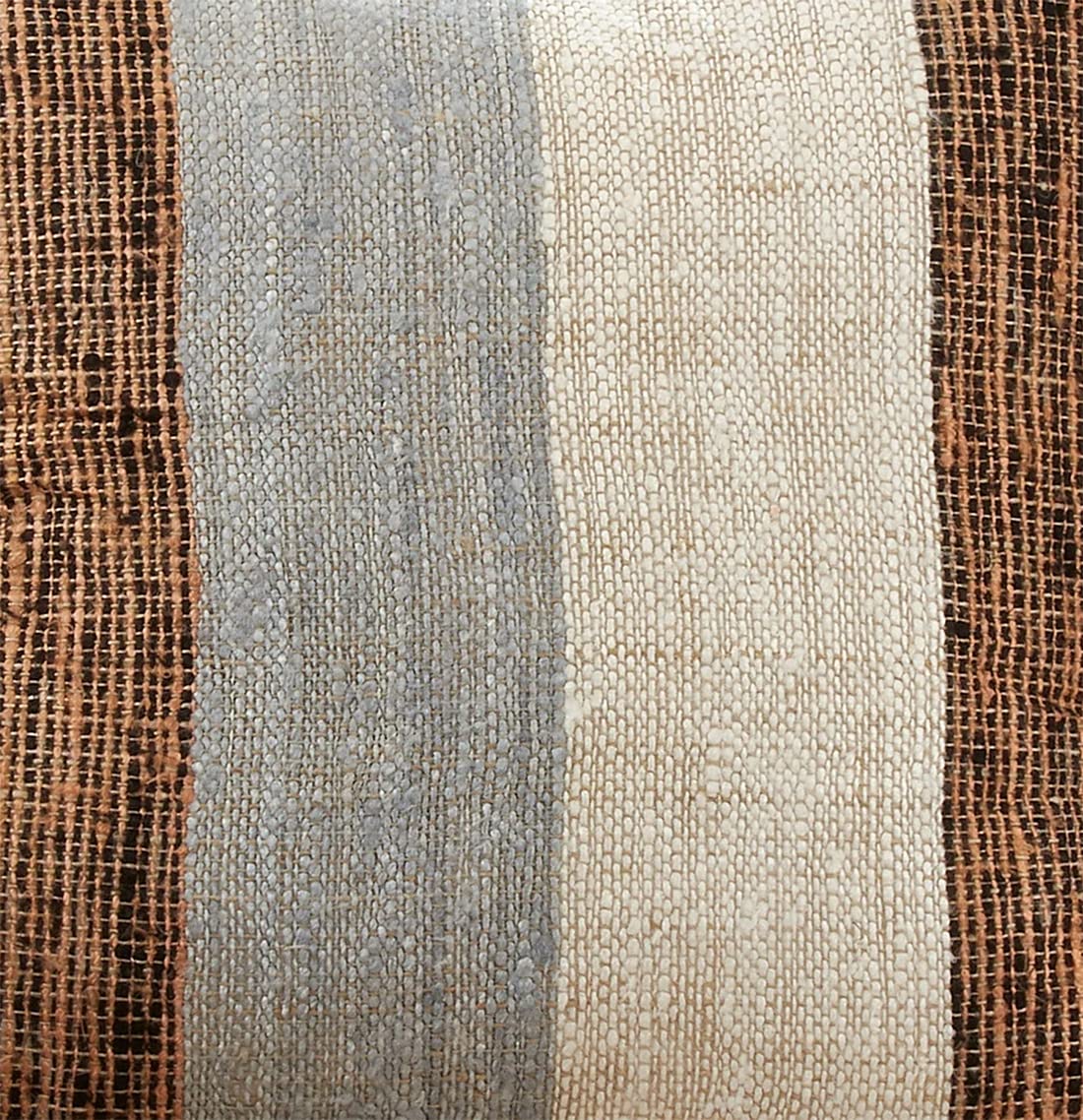Color Block Stripe Cotton Lumbar Pillow