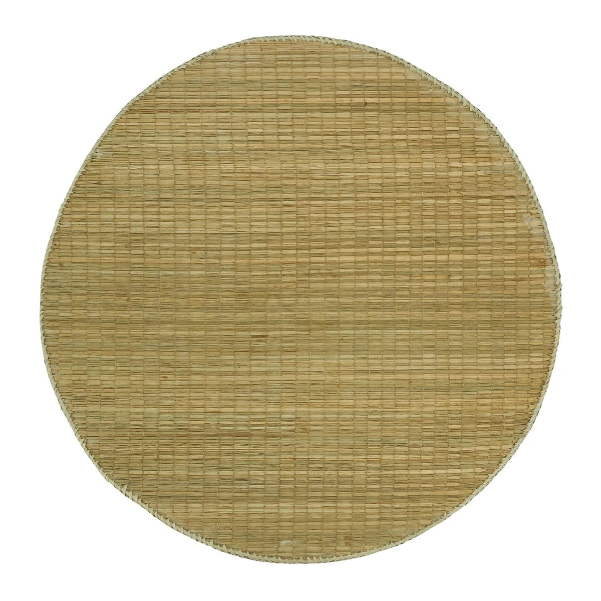 Handwoven Color Band Round Placemat, 15 in, detail view