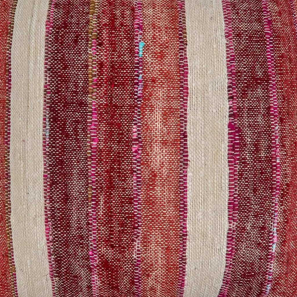 Chindi Striped Fringe Pillow Cover, Four Colors