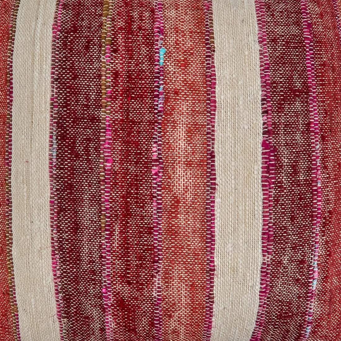 Chindi Striped Fringe Pillow Cover, Four Colors