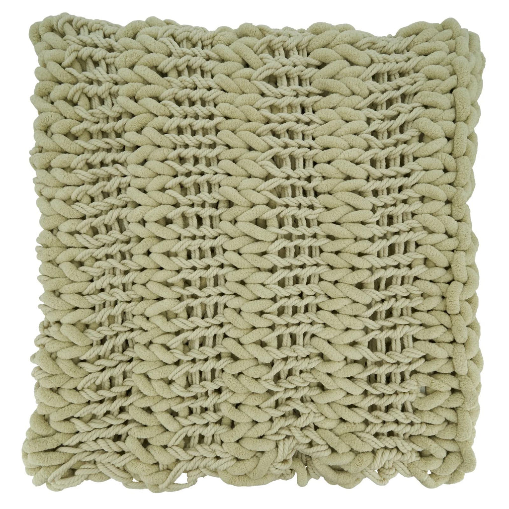 Chunky Cable Knit Throw, White