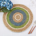 Handwoven Color Band Round Placemat, 15 in