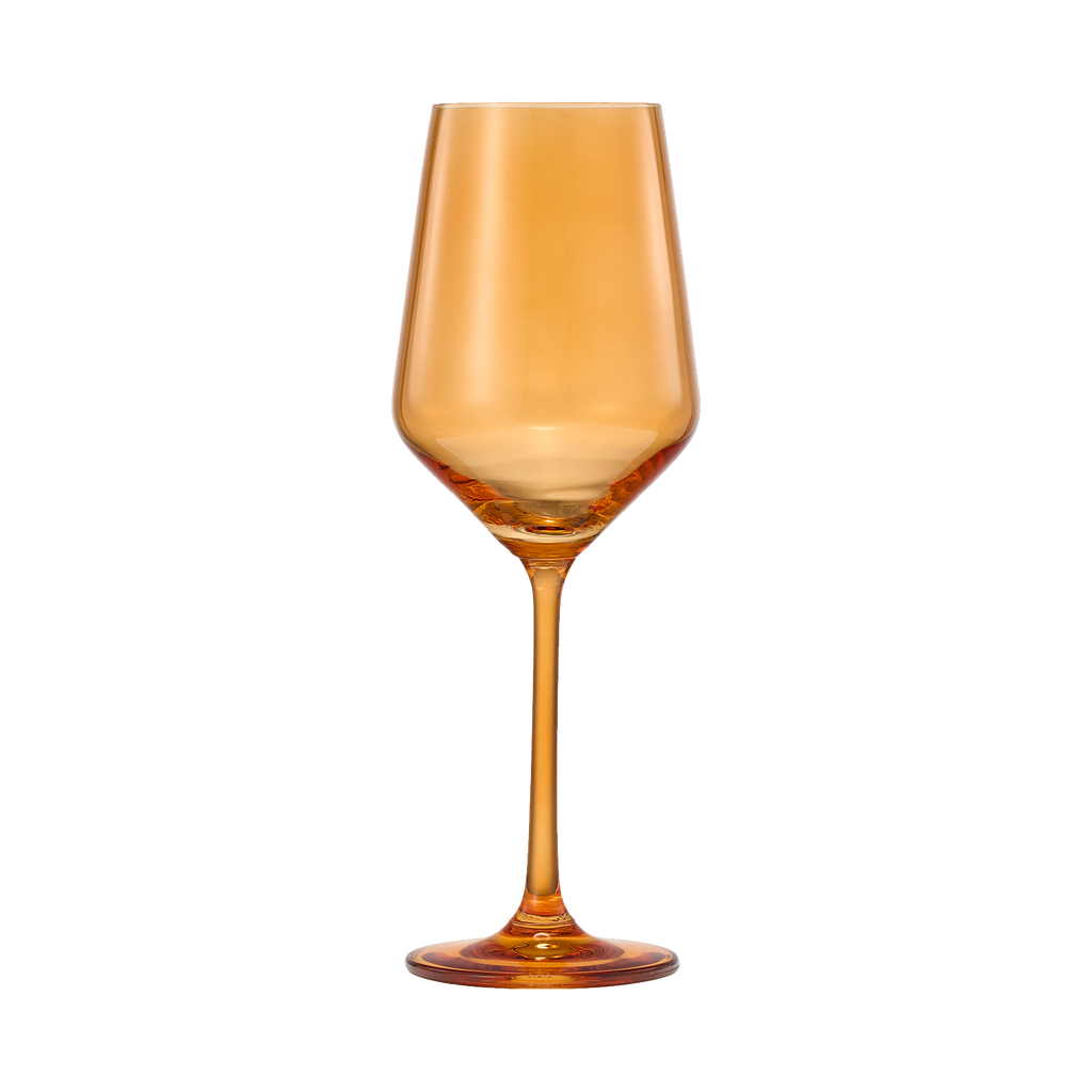 Rhea Amber Stemmed Wine Glasses, Set of 6, alternate view
