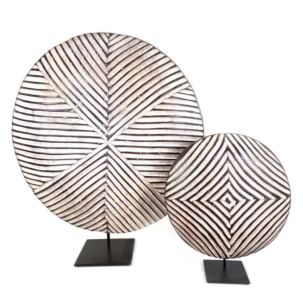 Bamileke Geometric Shield Wall Hanging, 12 in, alternate view