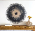 Black Sun Circle Woven Wall Hanging, 36 in