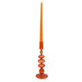 Cafe Brown Glass Candle Holders, Pair