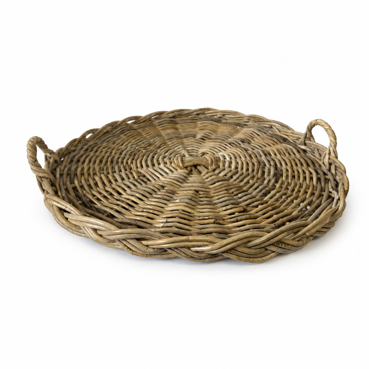 Charlotte Braided Rattan Round Tray