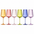 Rhea Ribbed Stemmed Wine Glasses, Set of 6