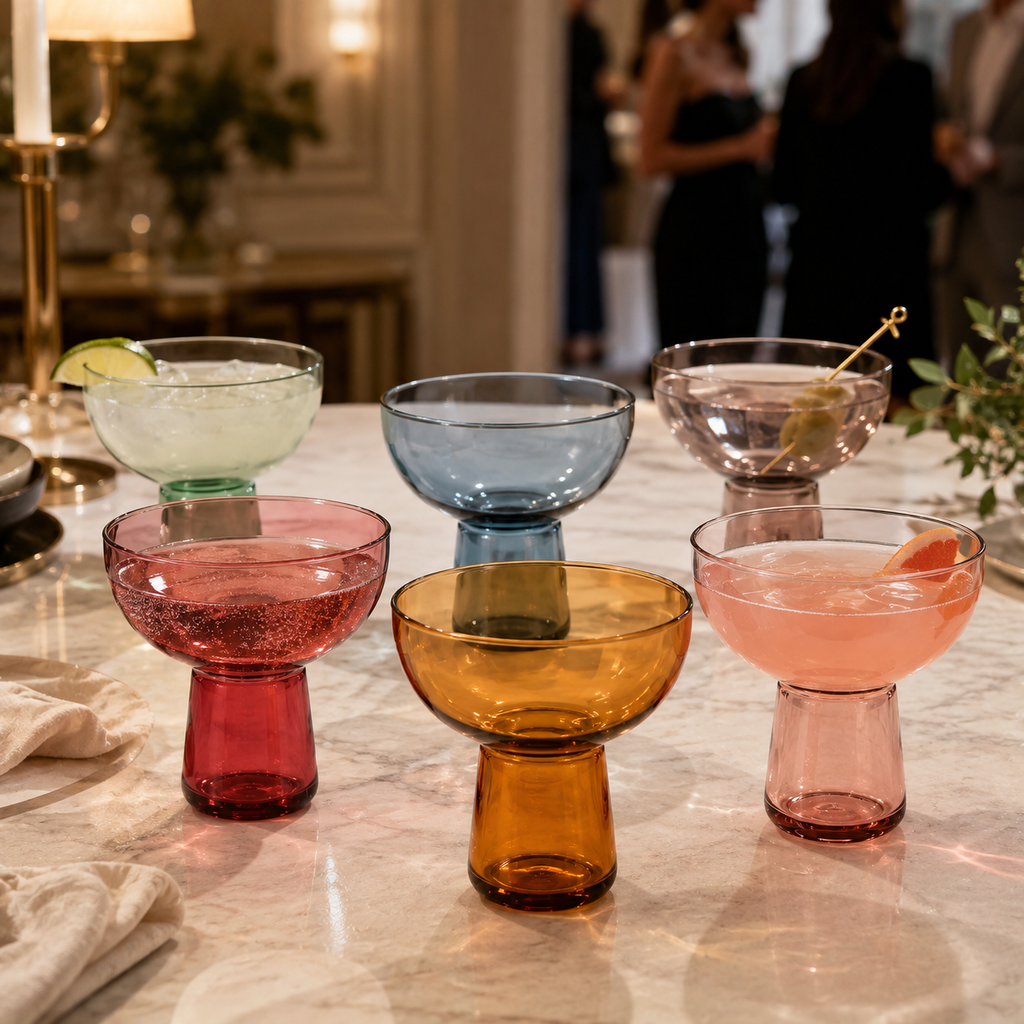 Tonal Margarita Glasses, Set of 6, another angle