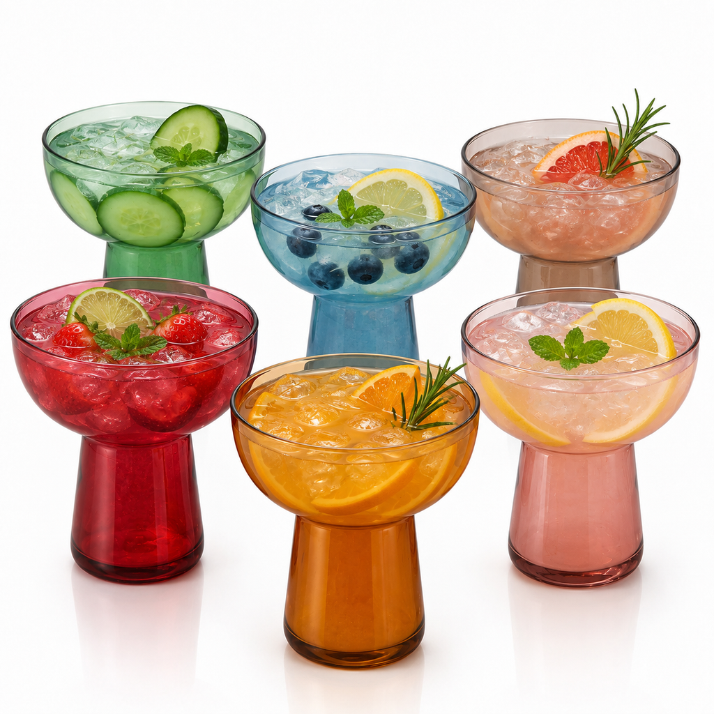 Tonal Margarita Glasses, Set of 6