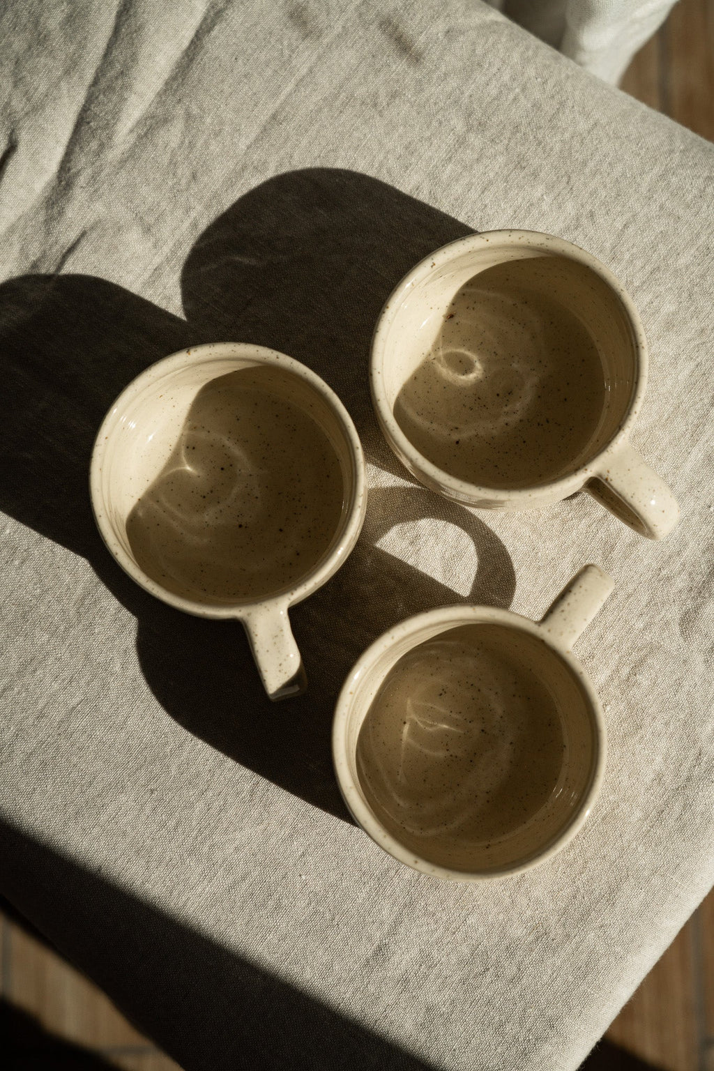 Speckled Stoneware Mug, White Sand, alternate view