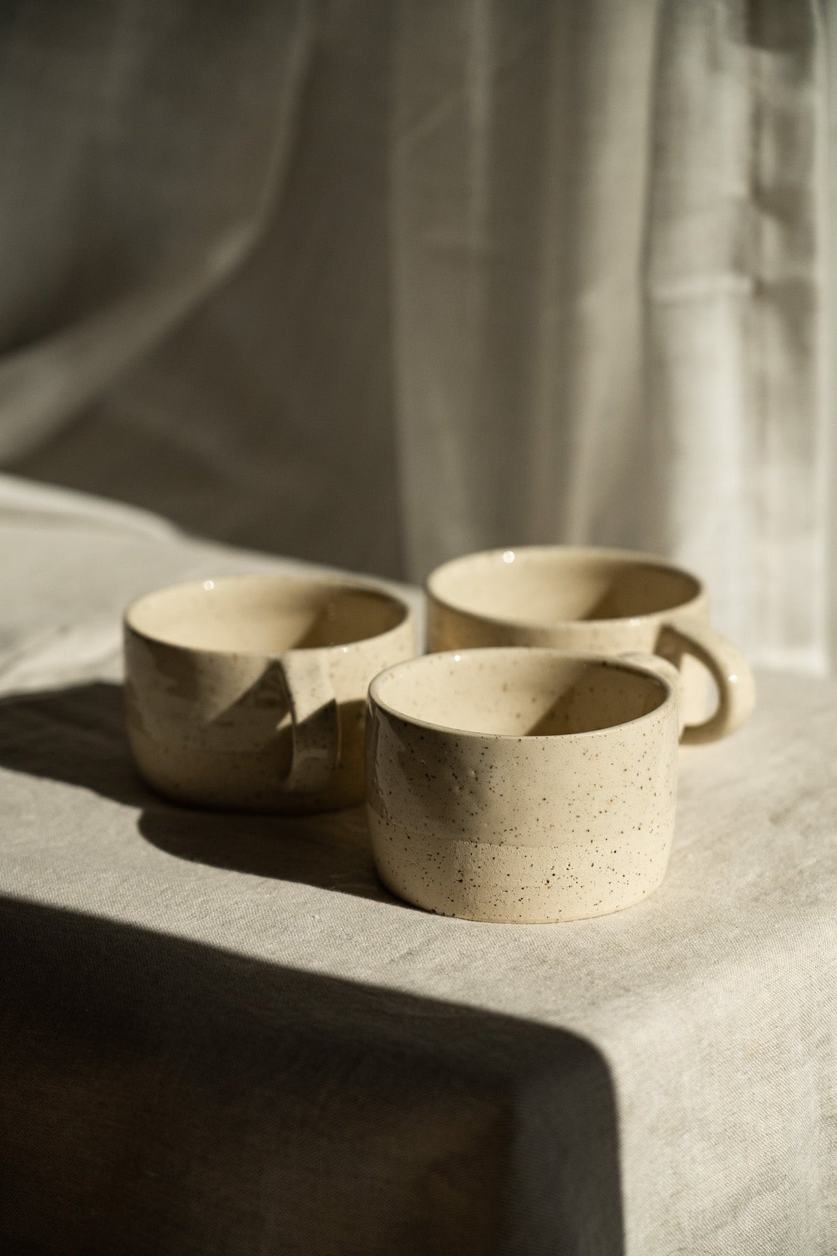 Speckled Stoneware Mug, White Sand, view 6