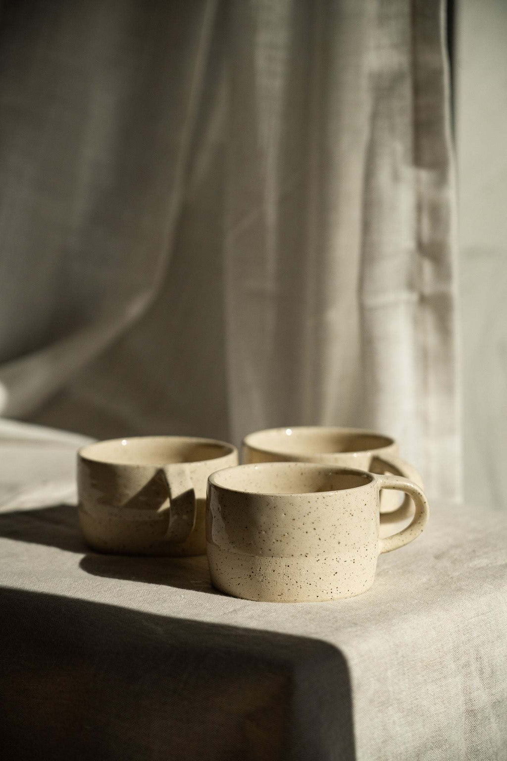 Speckled Stoneware Mug, White Sand, view 5