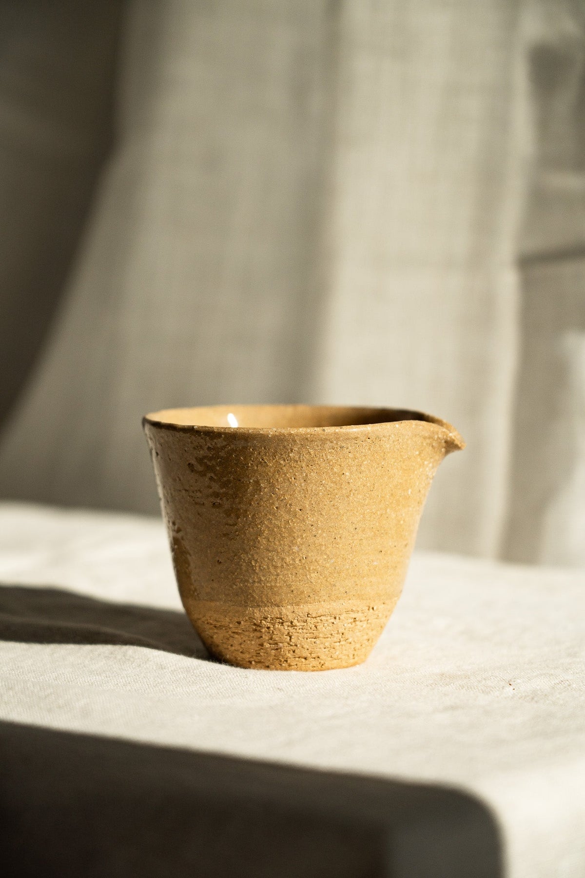 Stoneware Fair Cup, Yellow Speckles, alternate view