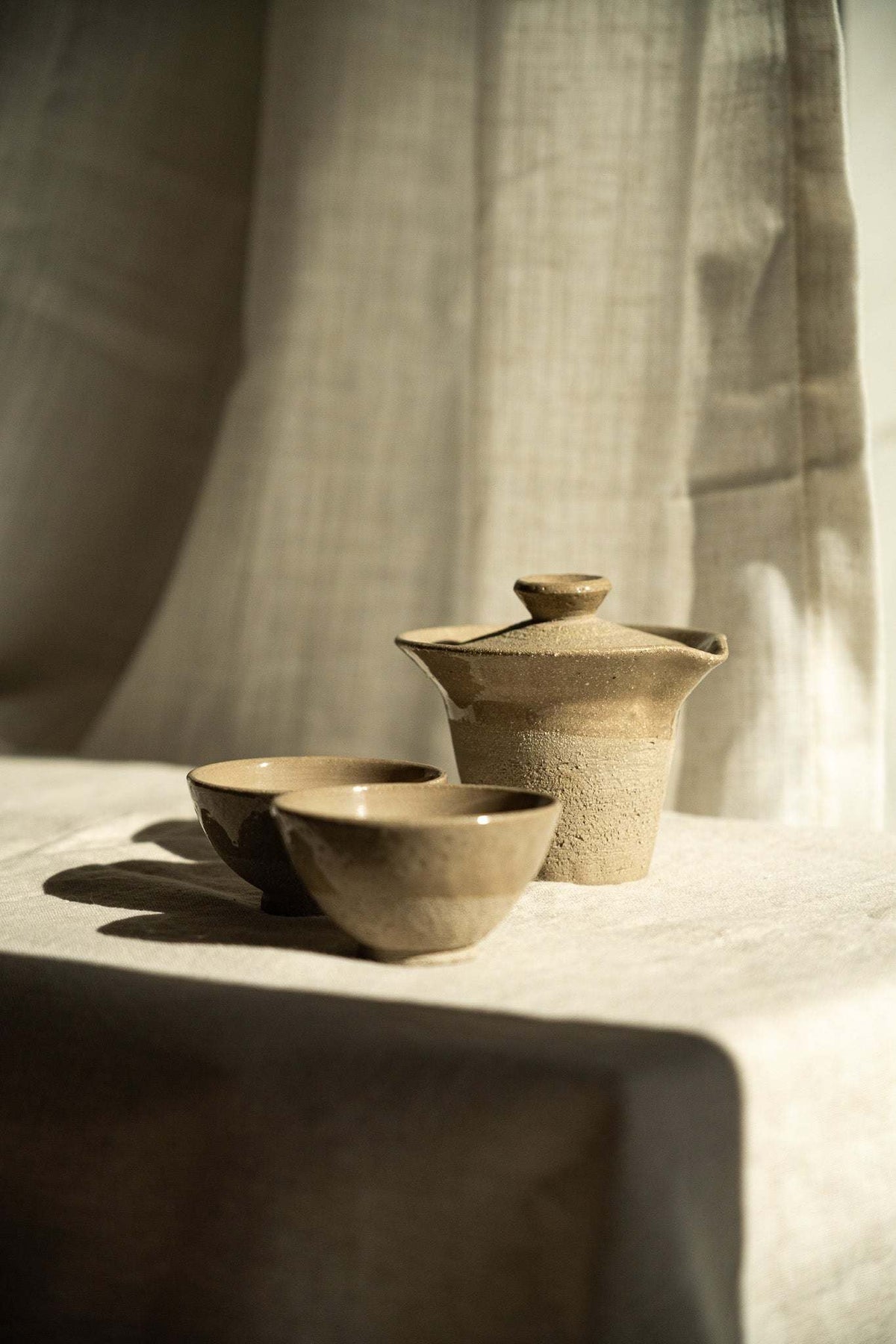 Speckled Stoneware Small Tea Cup, Gray, view 5