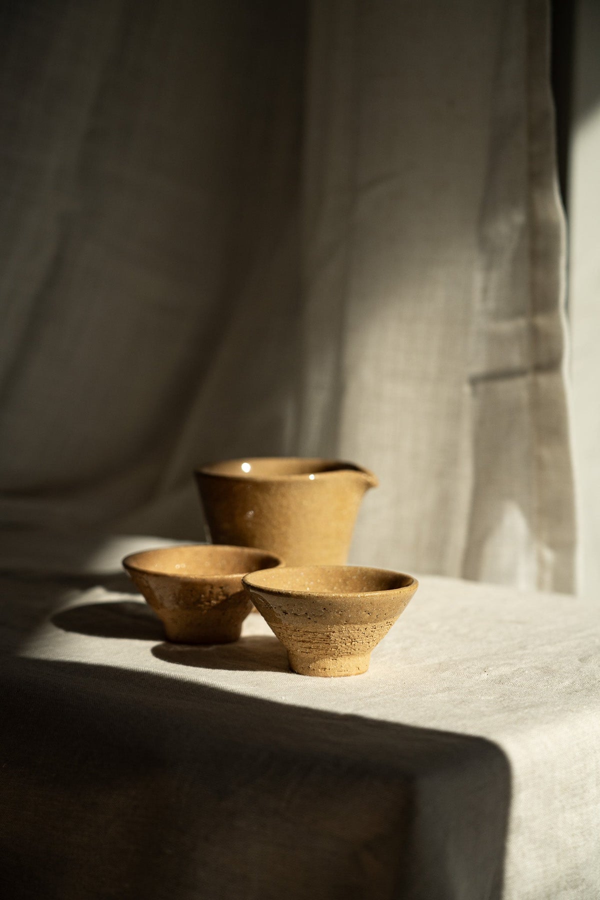 Stoneware Fair Cup, Yellow Speckles