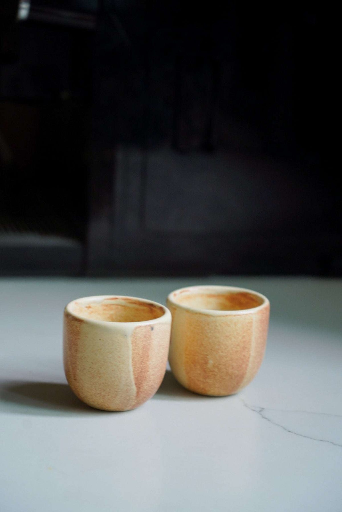 Beige Stoneware Espresso Cup, view 6