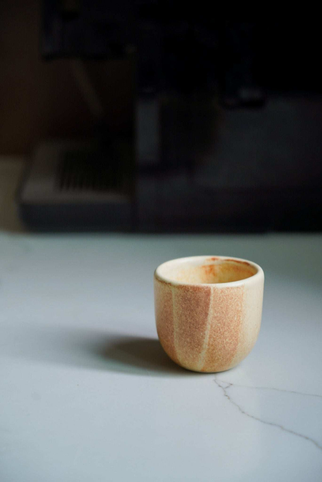 Beige Stoneware Espresso Cup, alternate view