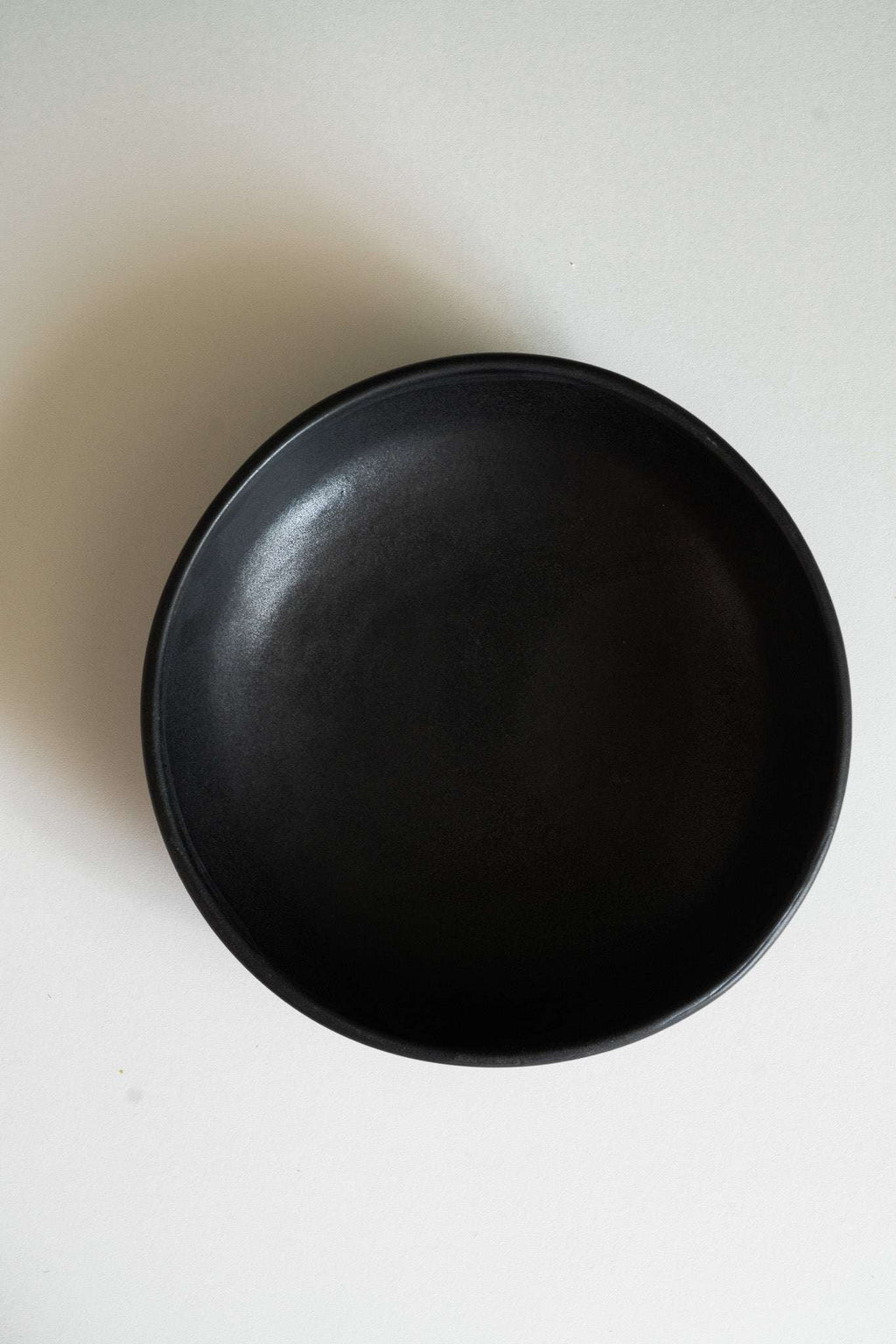 Black Matte Stoneware Pasta Bowl, view 6