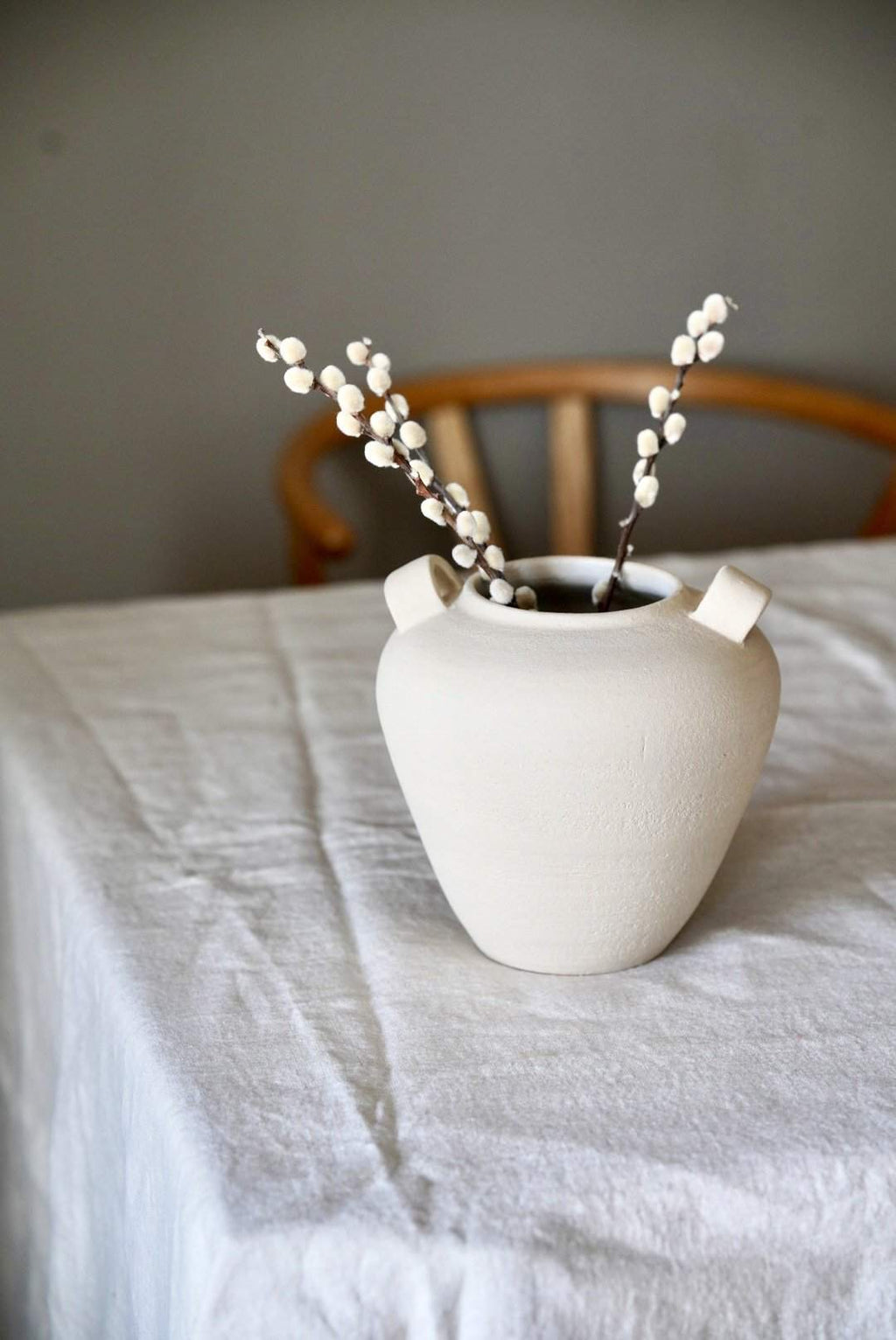 Exposed Clay Stoneware Vase, alternate view