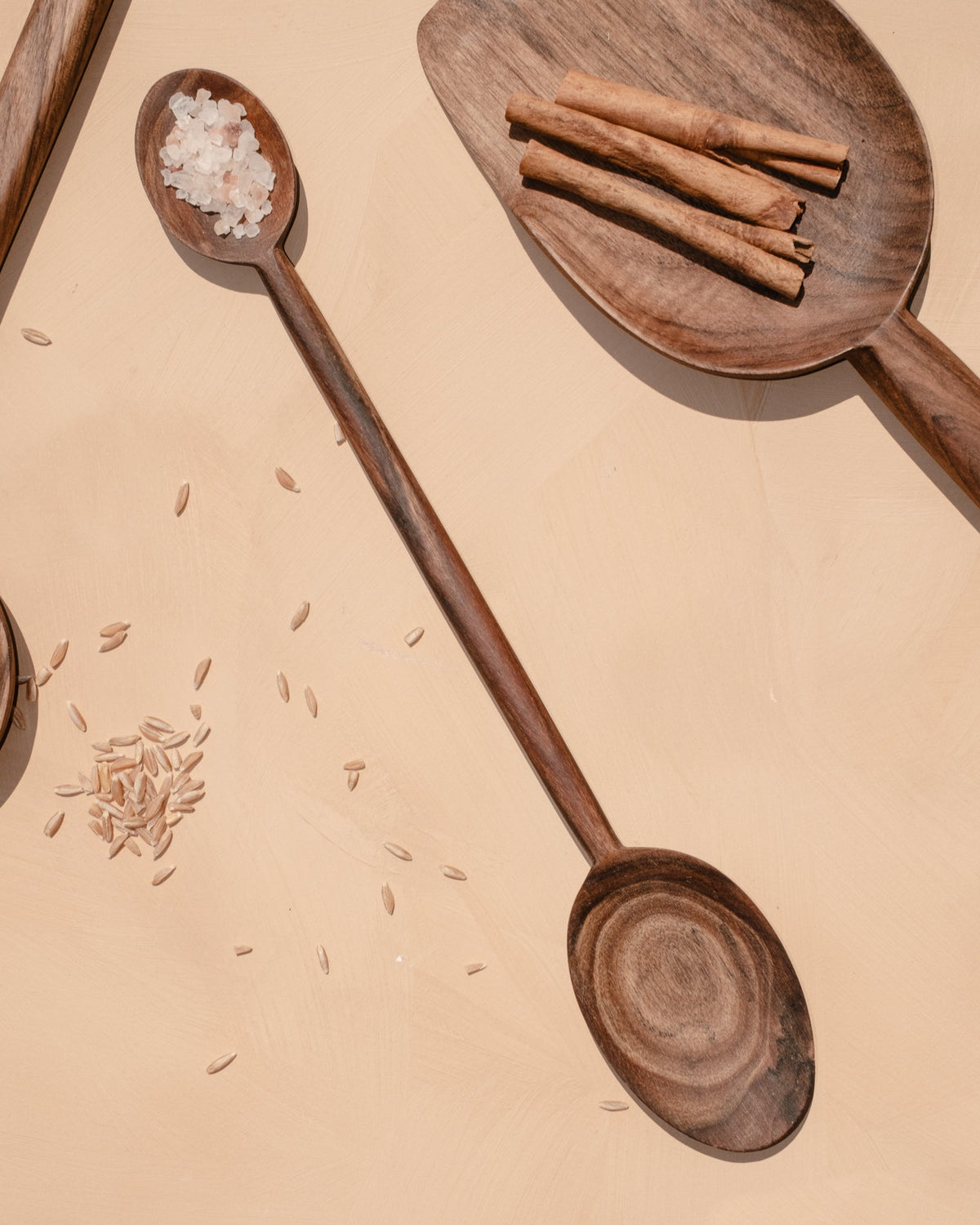 Carved Walnut Double Spoon, Two Sizes, view 5