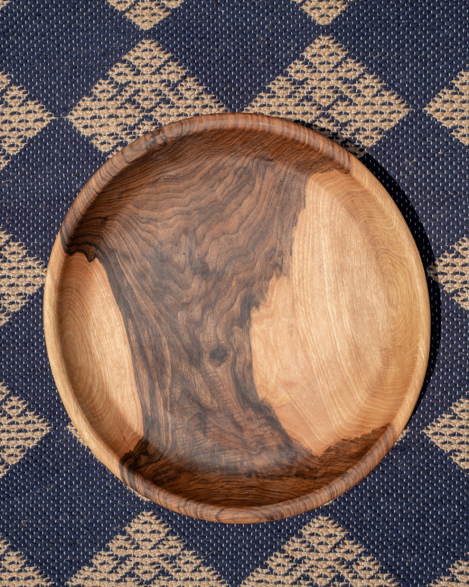 Carved Walnut Ottoman Tray, alternate view