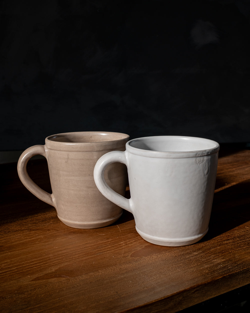 Oval Clay-Toned Ceramic Mug, another angle