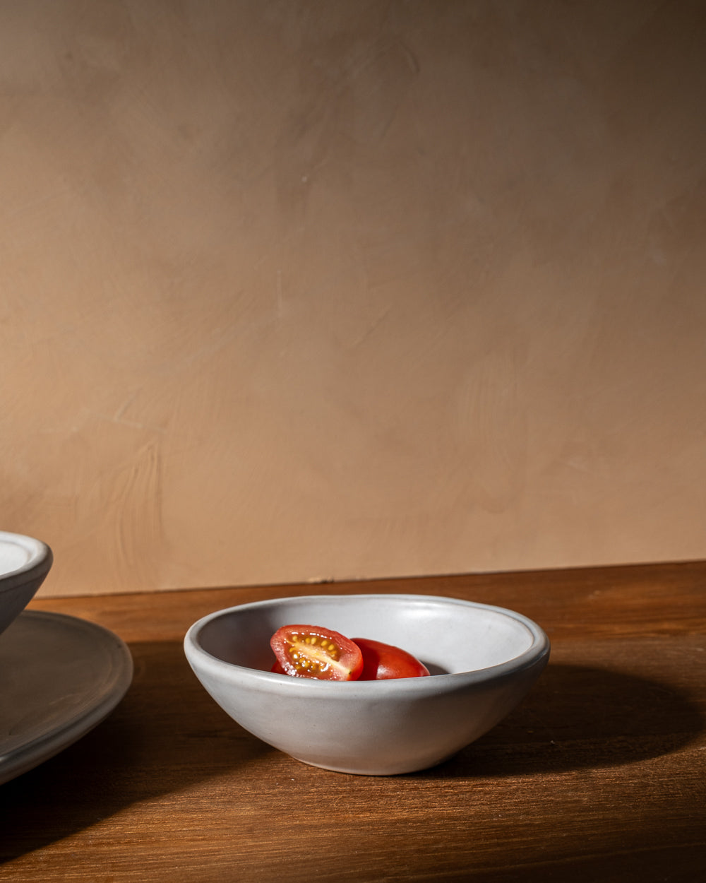 Oval Matte White Ceramic Small Bowls, Set of 4, view 5