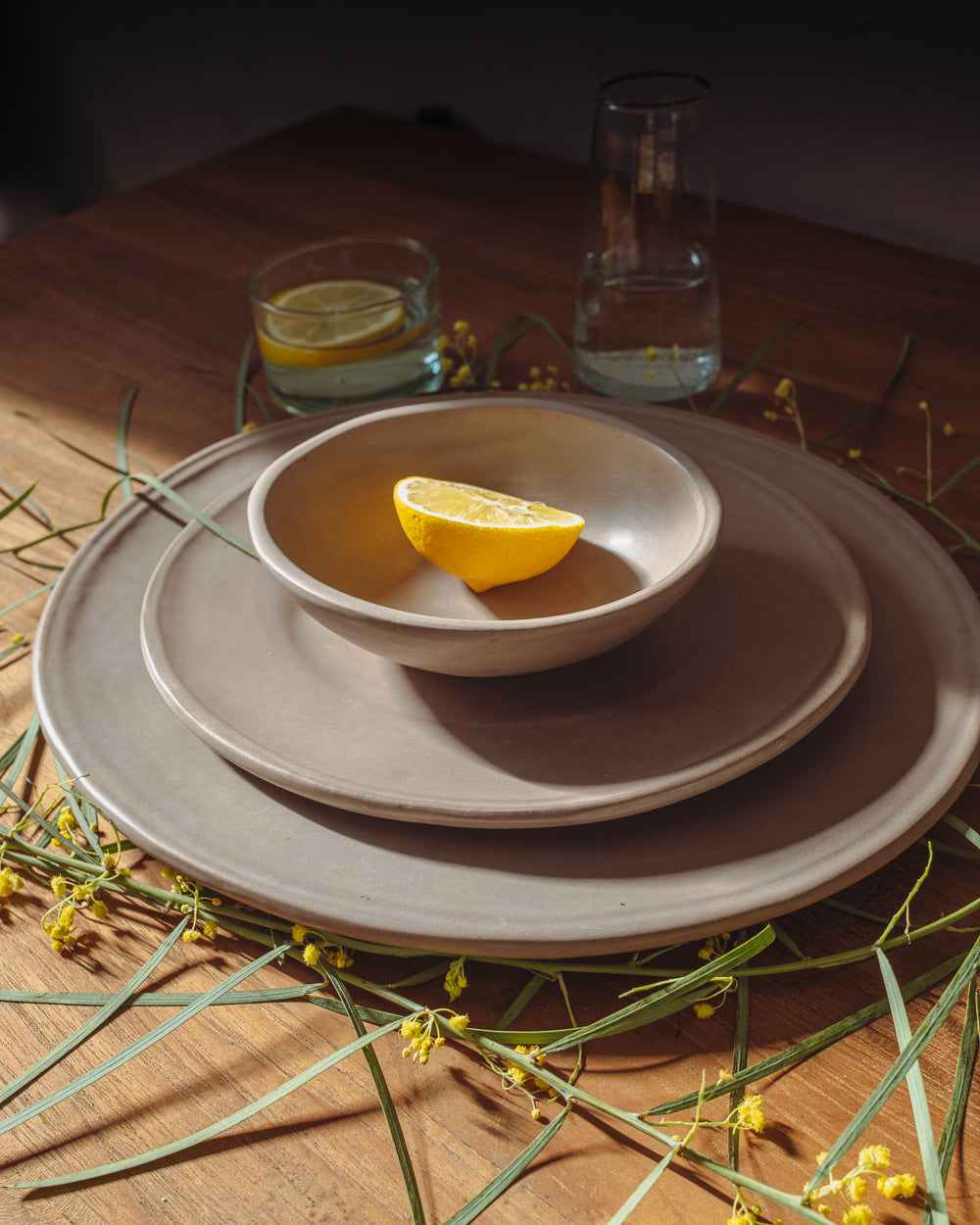 Oval Clay-Toned Ceramic Small Bowls, Set of 4, alternate view