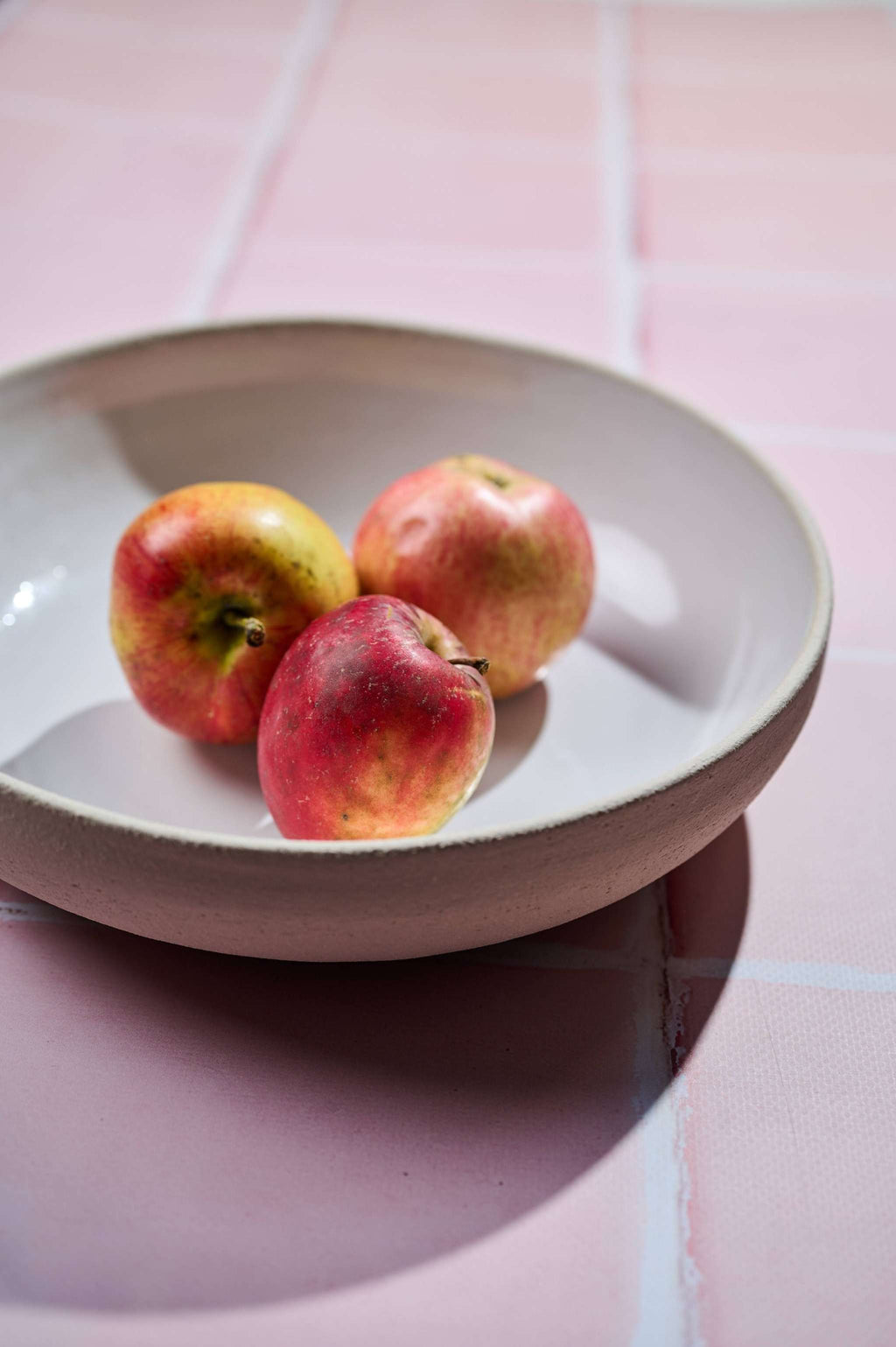 White Glazed Stoneware Pasta Bowl