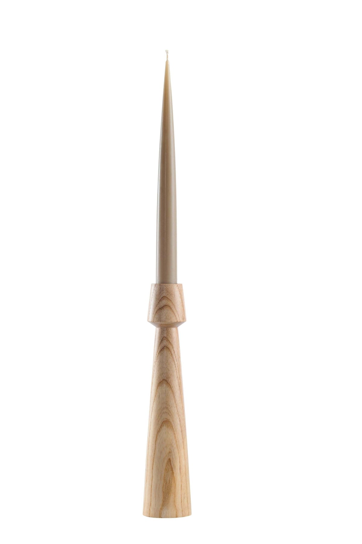 Hand-Carved Walnut Candle Holder, view 5