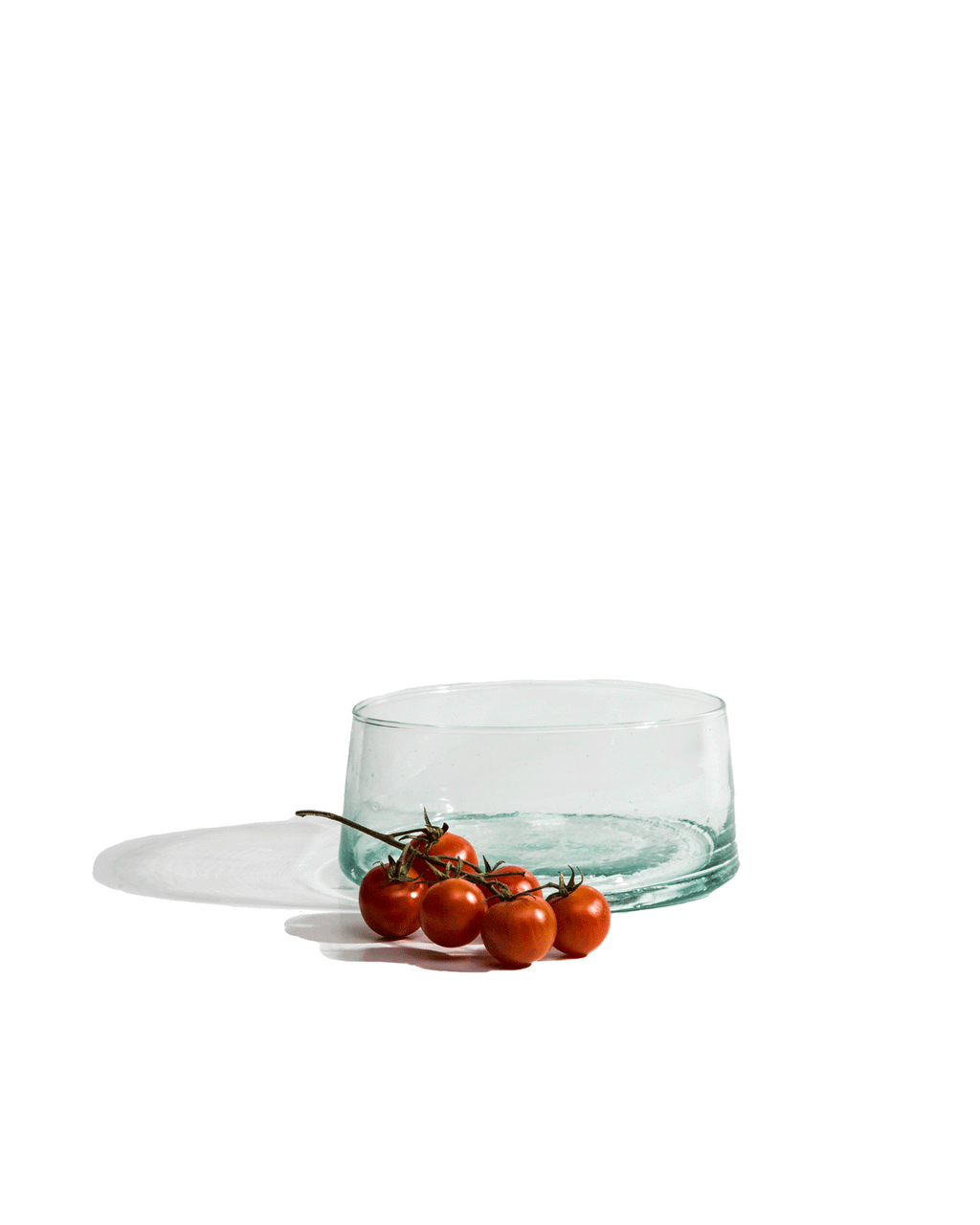 Mouth-Blown Recycled Glass Salad Bowl