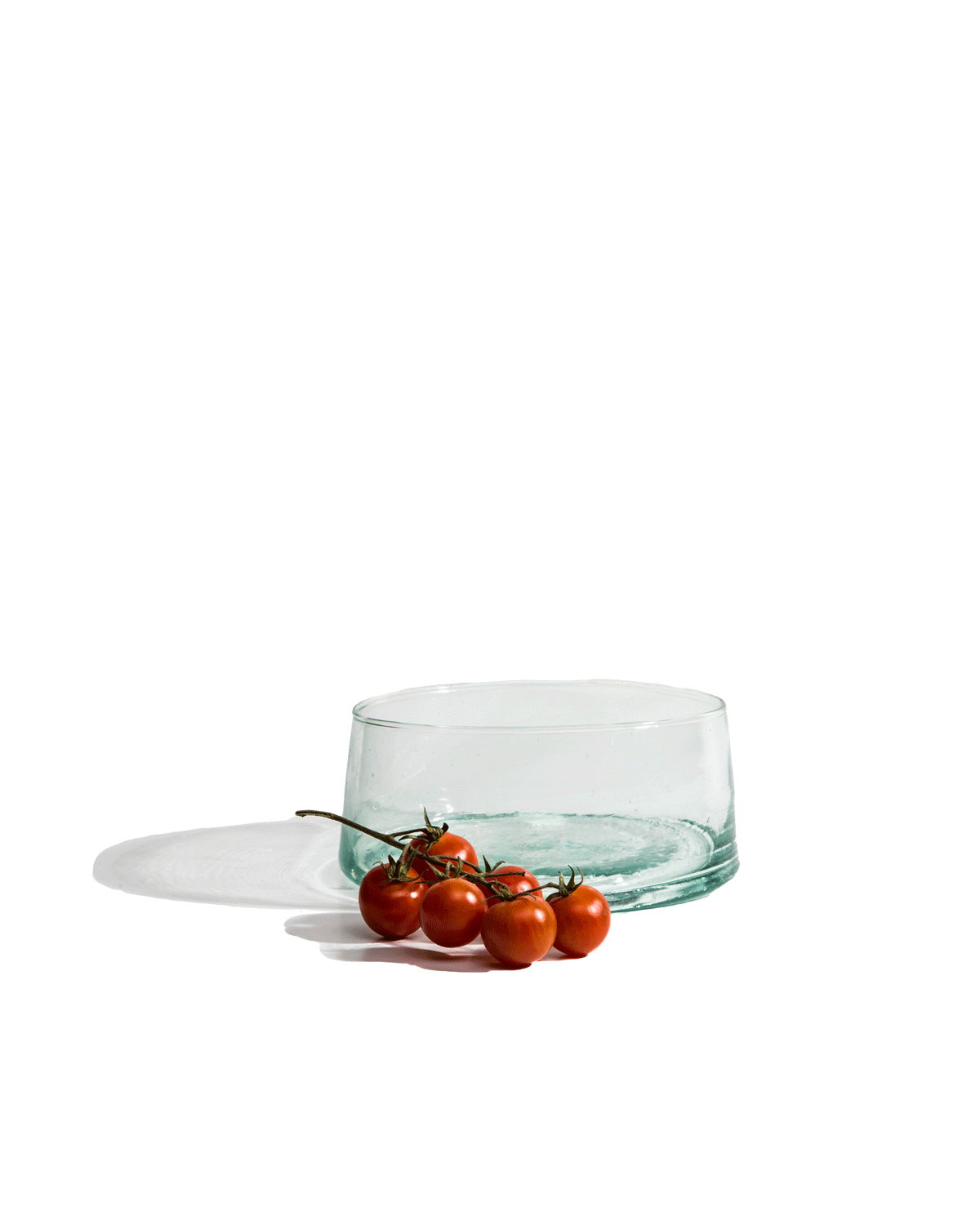 Mouth-Blown Recycled Glass Salad Bowl