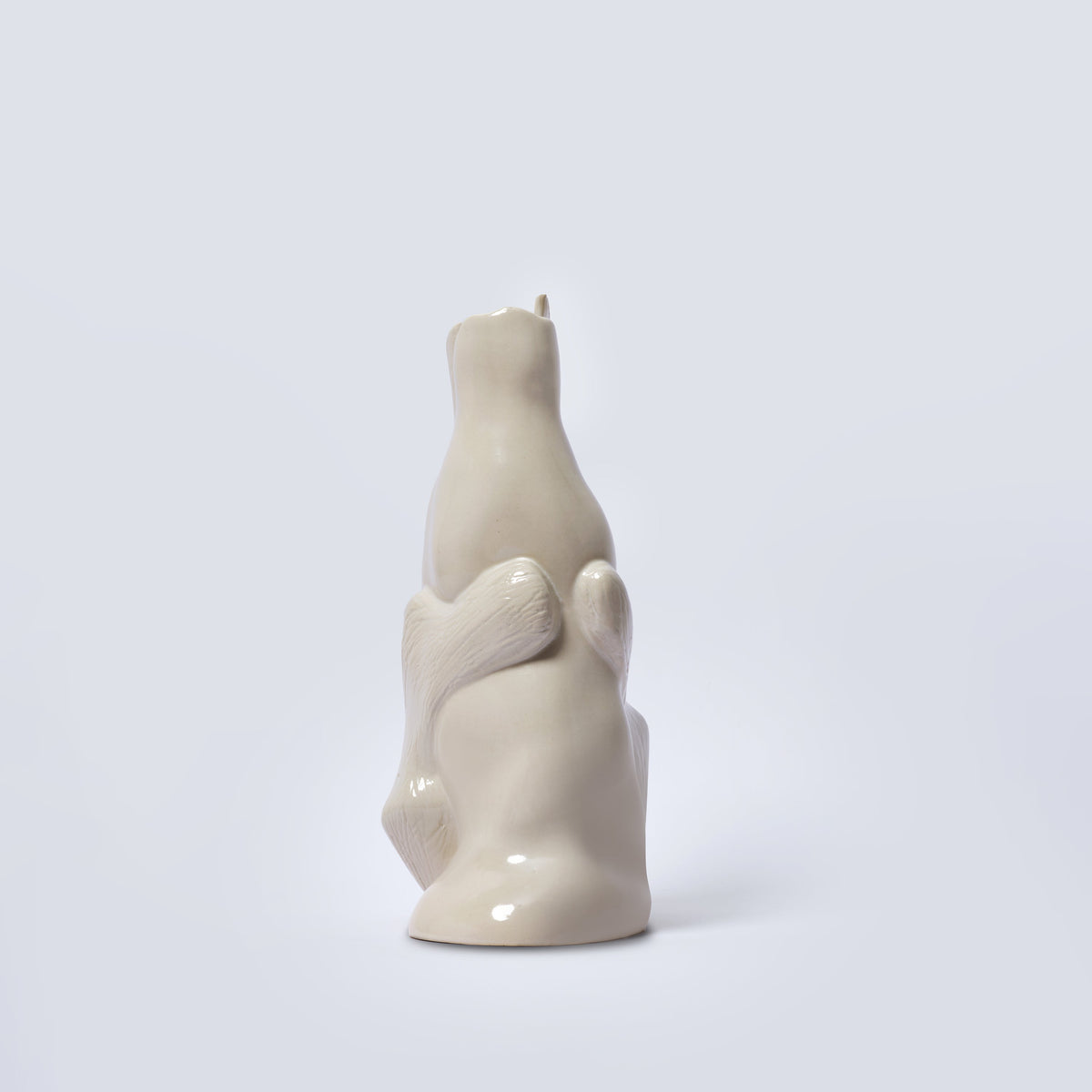 Sculptural Recycled Ceramic Vase styled on a wood table with linen in a modern Southwest room