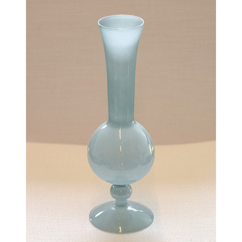 Frosted Blue Haze Glass Vases, Pair, alternate view