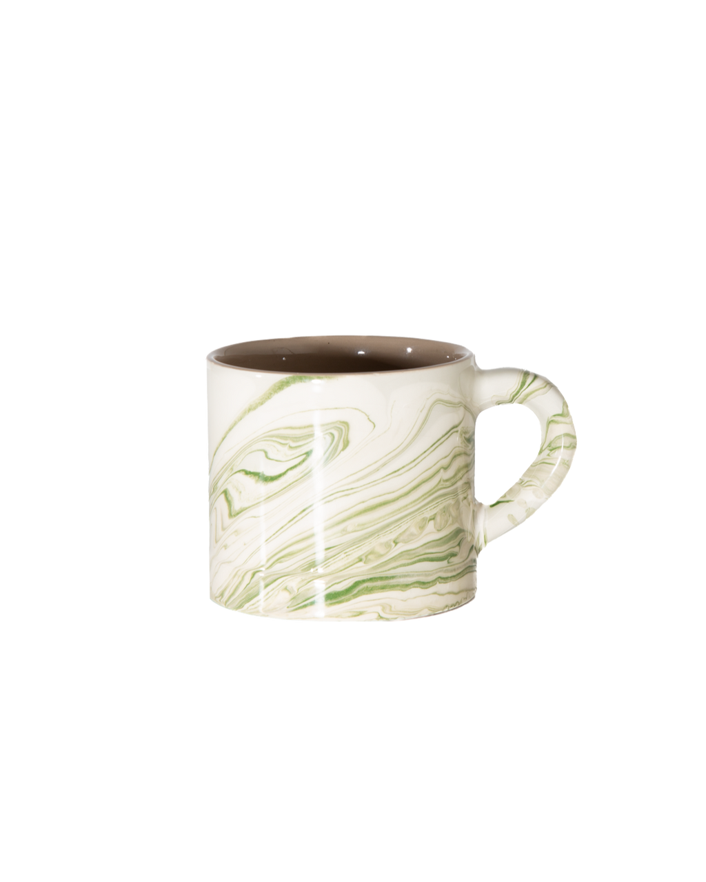 Marbled Olive Green Ceramic Mug