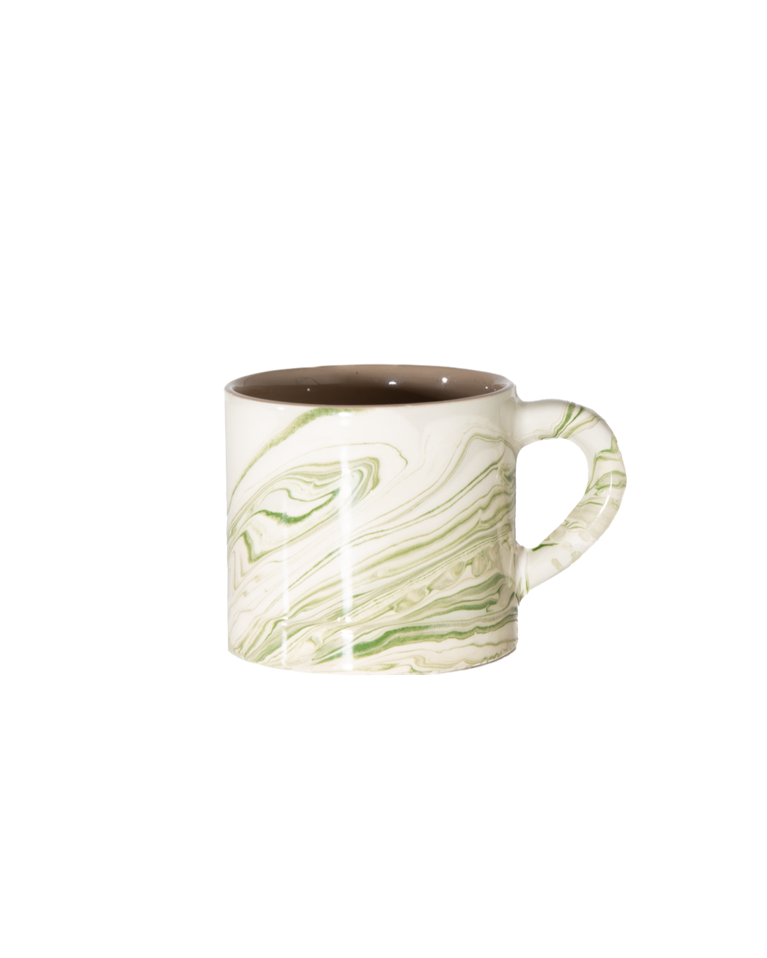 Marbled Olive Green Ceramic Mug