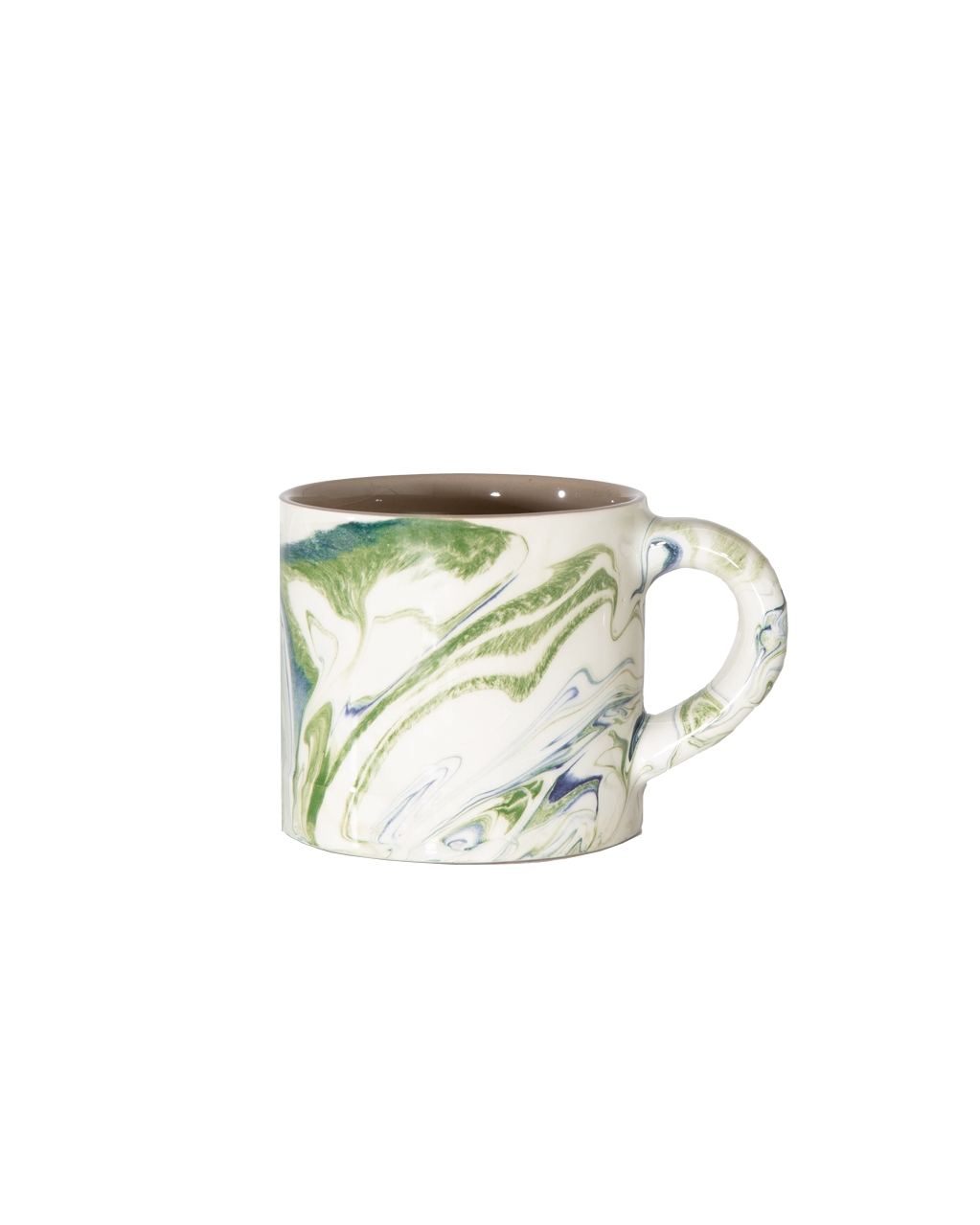 Marbled Ocean Blue Ceramic Mug