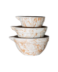 Marbled Terracotta Mixing Bowls, Set of 3