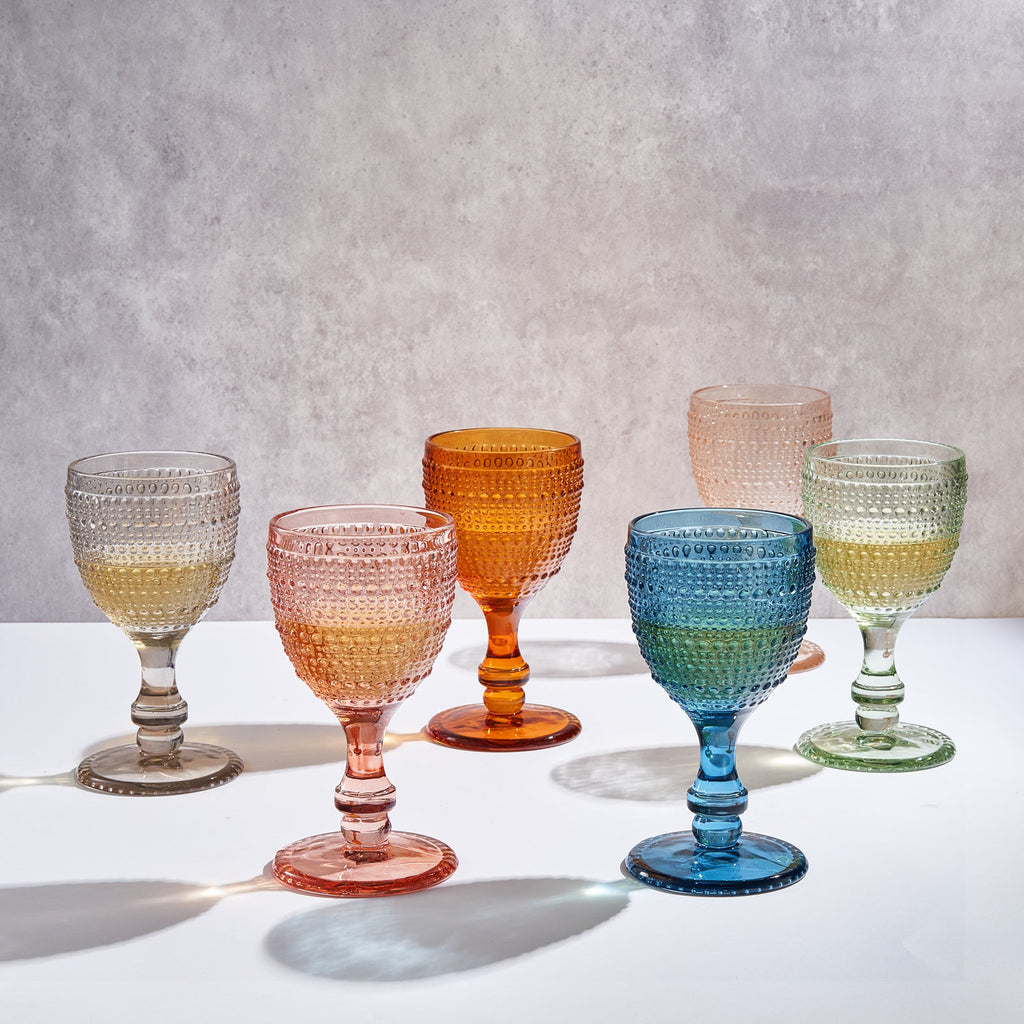 Tonal Hobnail Goblets, Set of 6, alternate view