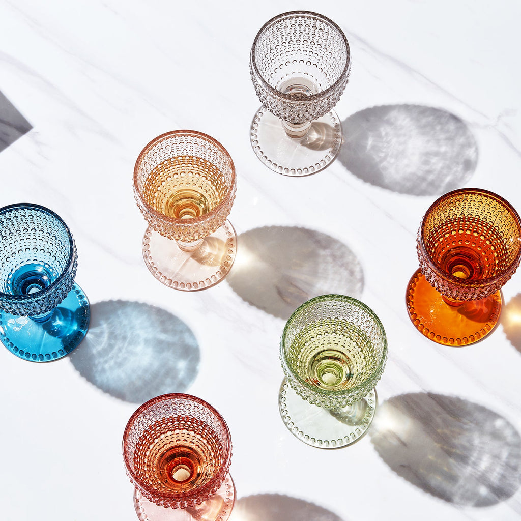 Tonal Hobnail Goblets, Set of 6, another angle