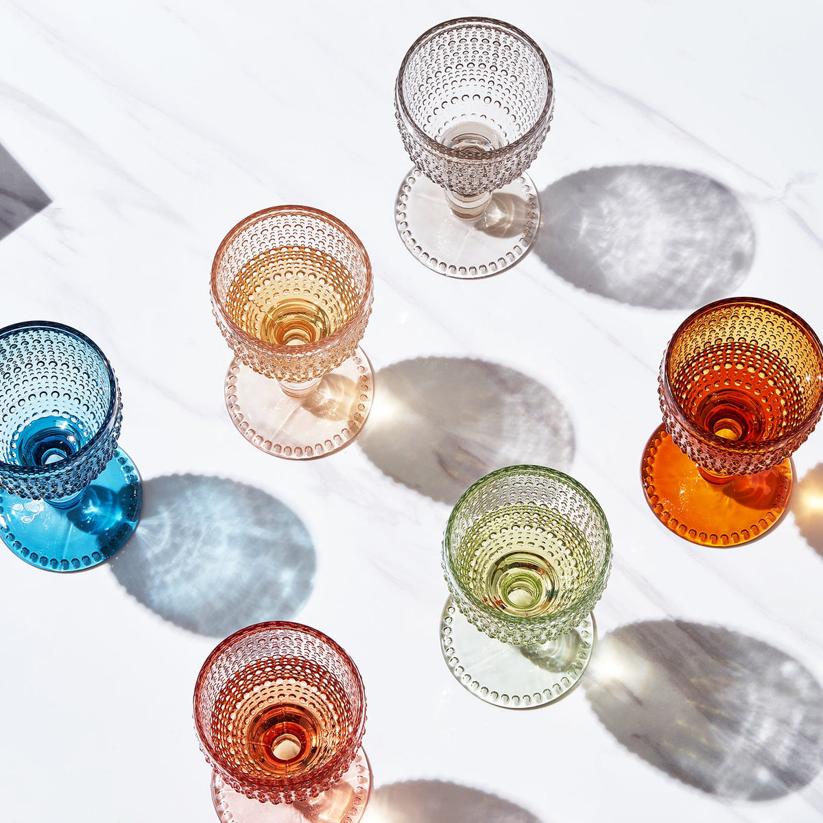 Tonal Hobnail Goblets, Set of 6, another angle