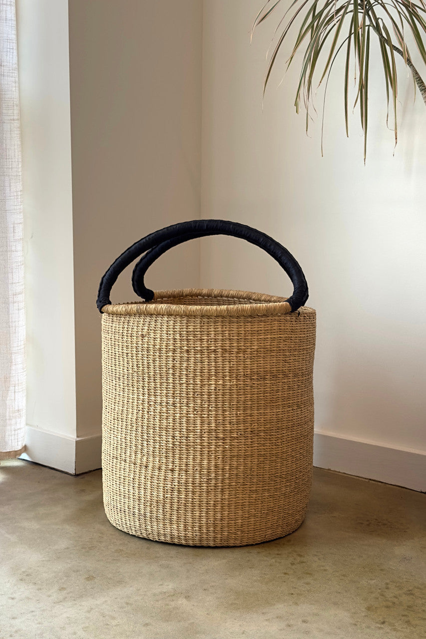 Streamlined Handwoven Laundry Hamper