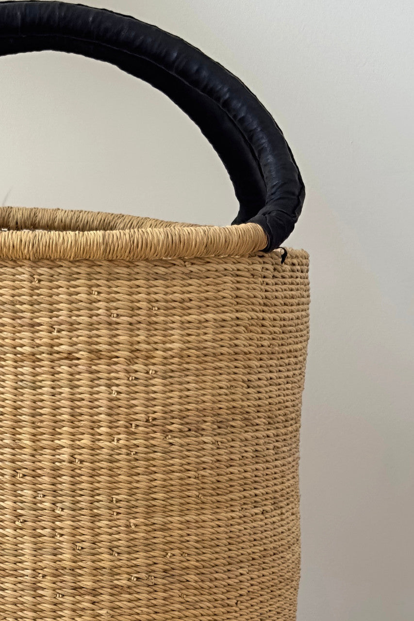 Streamlined Handwoven Laundry Hamper, another angle
